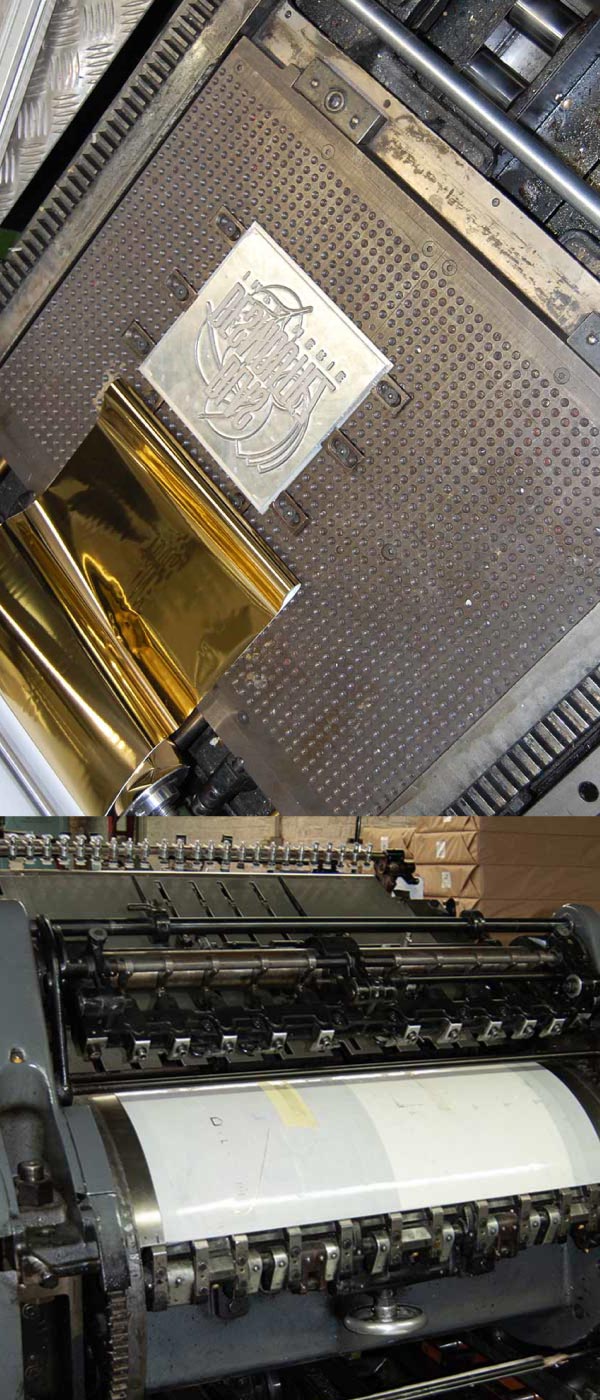 Marquage à chaud sur presse cylindrique typographique Heidelberg - Lille